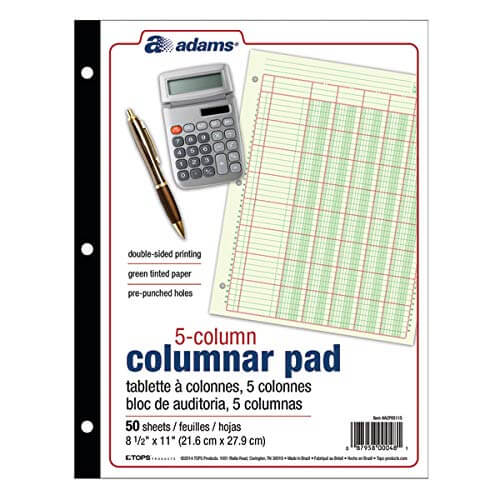 Columnar Pad 5 Columns