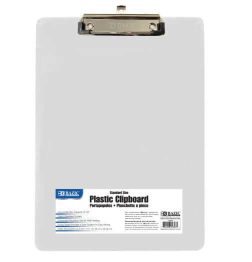 Clipboard Acrylic Clear Letter Size