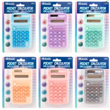 Calculator Pocket- Pastel Colors