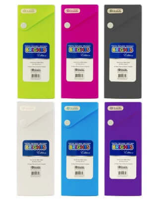 Pencil Case Pyramid Slides Open Brights