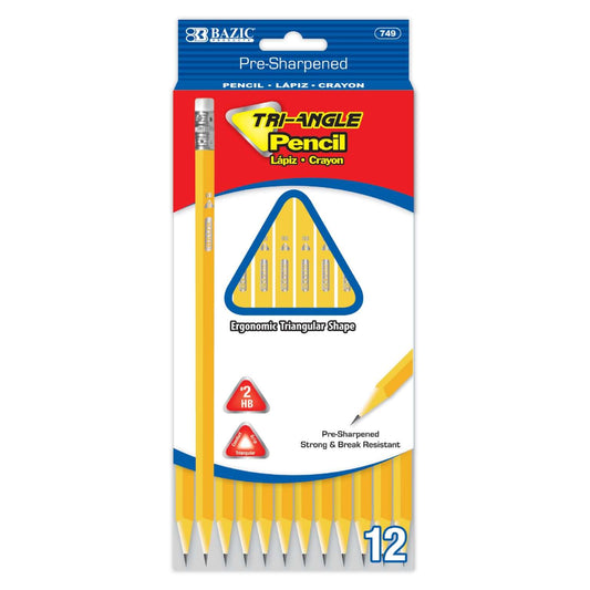 Pencil Triangle Yellow (docena)