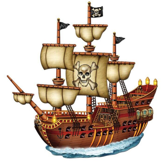 Cutout Pirate Ship 31"