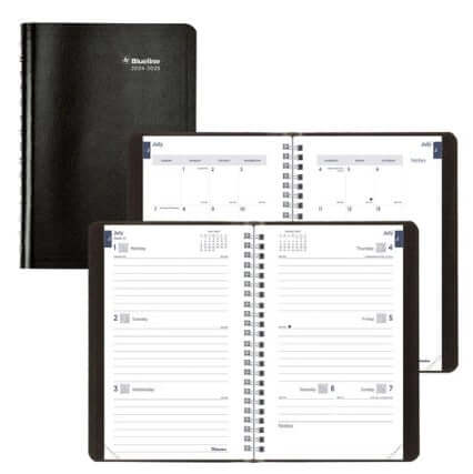 Academic Weekly Planner Black, 2025-2026