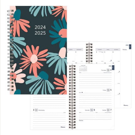 Academic Weekly Planner Blossom Navy, 2024-2025
