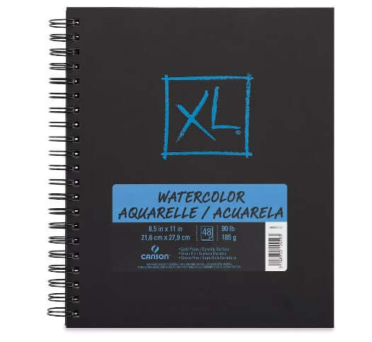 Watercolor 8.5x11" Hard CoverBlack