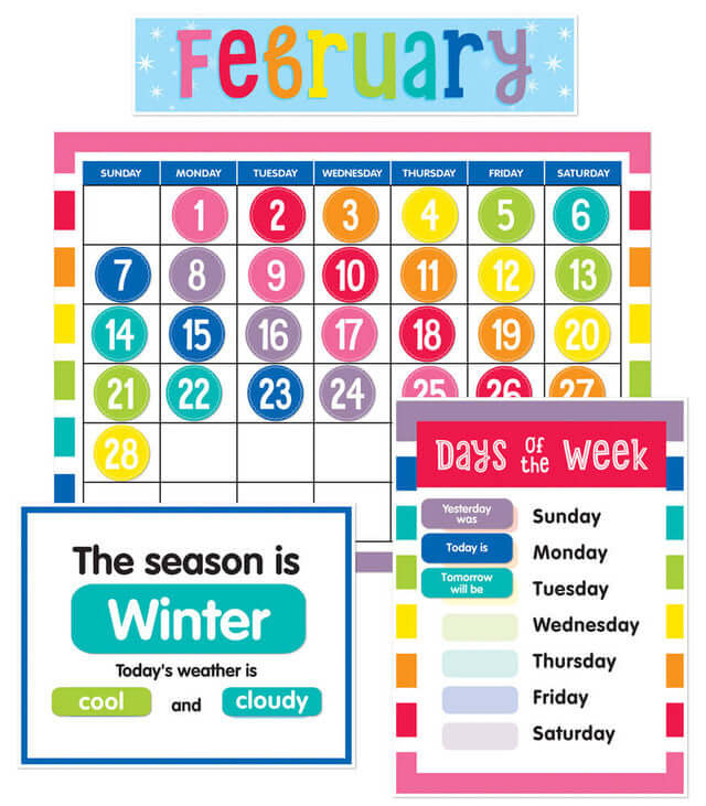 Hello Sunshine Calendar Bulletin Board Set
