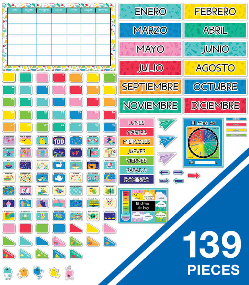 Happy Place Spanish Calendar Bulletin Board Set Spanish