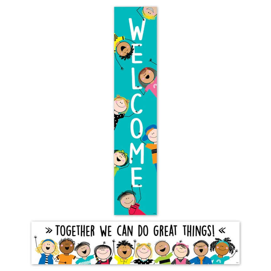 Banner Welcome Stick Kids