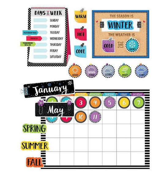 Bold & Bright Calendar Set Bulletin Board