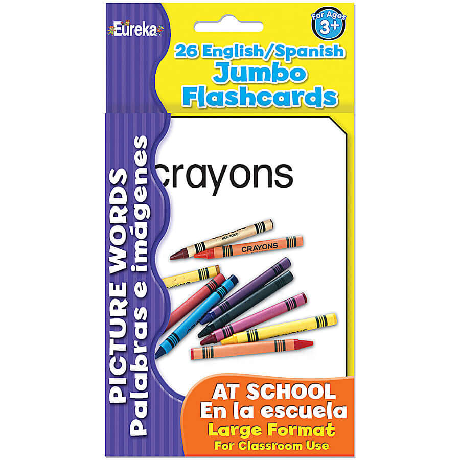 Jumbo Flash Cards Picture Word Bilingual