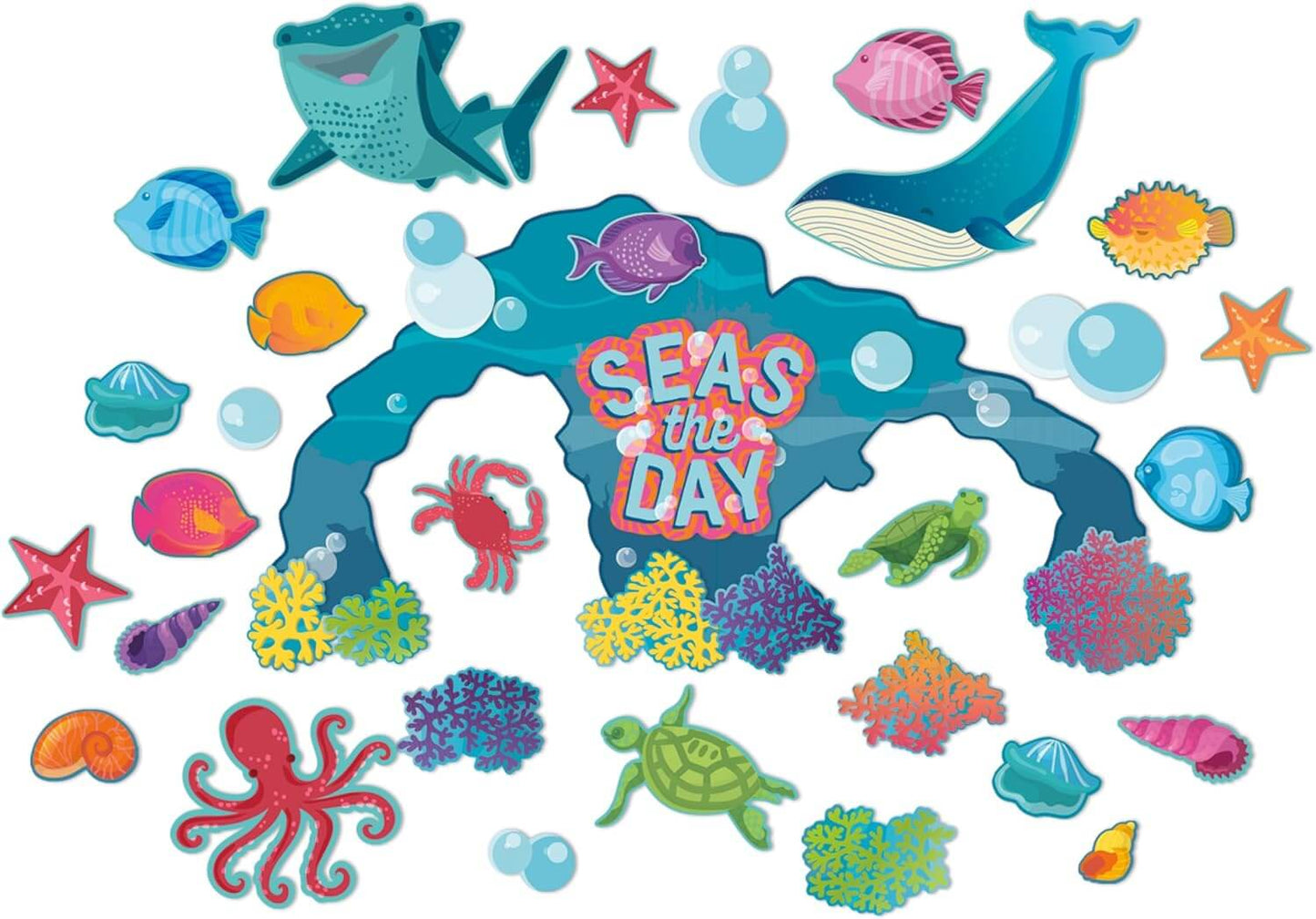 Seas The Day Marine Life Classroom Bulletin Board Set