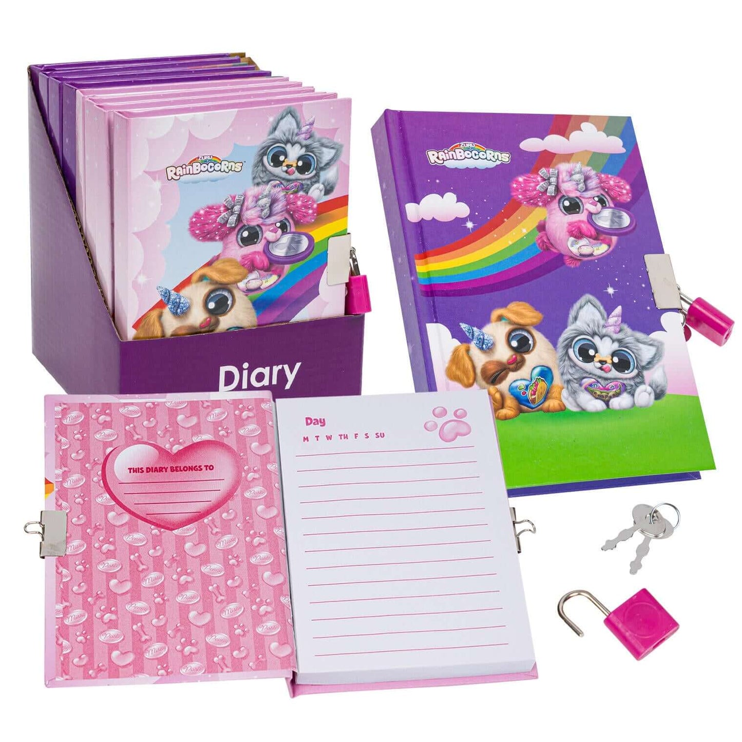Diary w/Lock Rainbowcorns