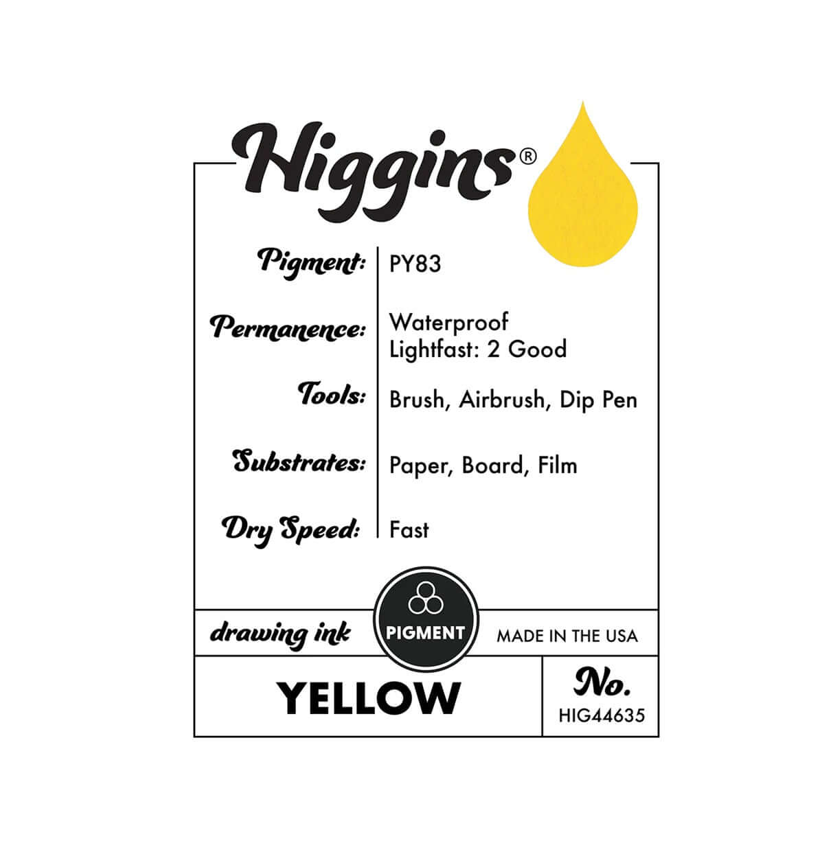 Yellow Pigmented Ink