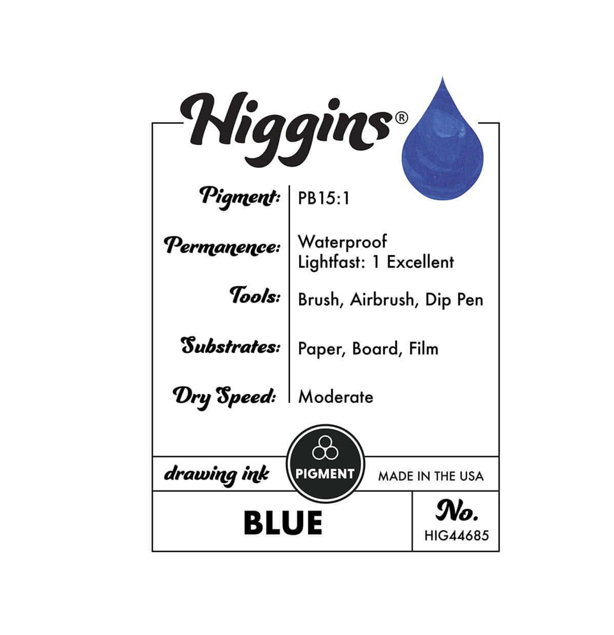 Blue Pigmented Ink