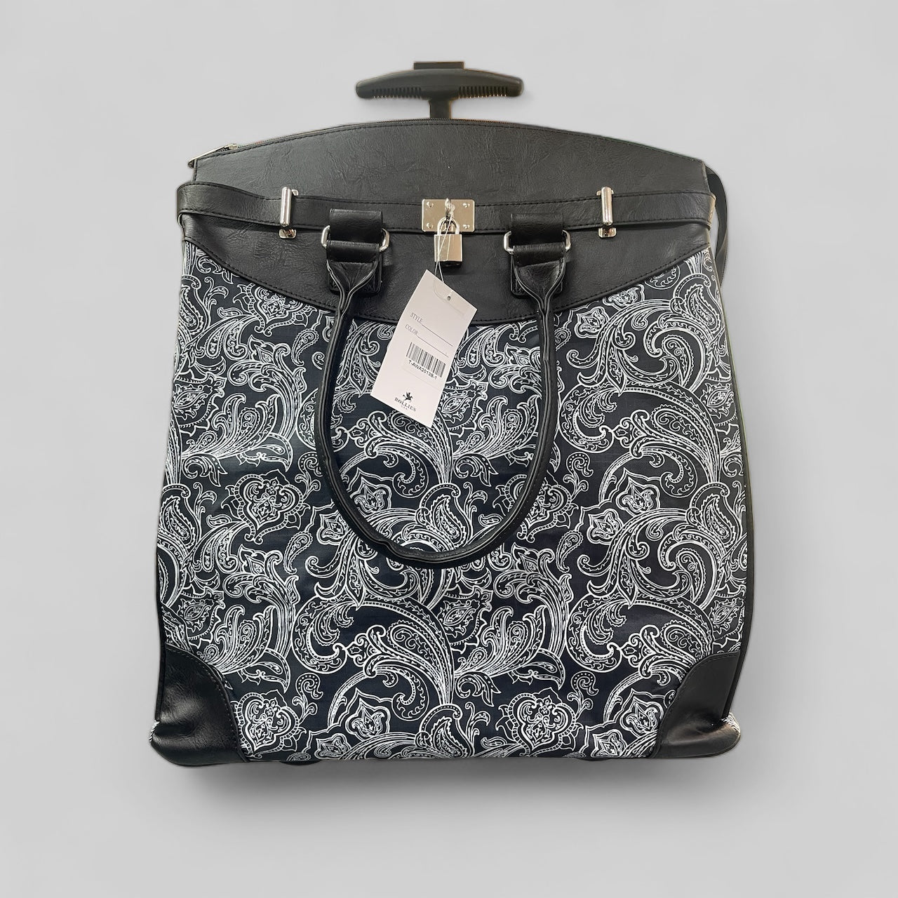 Rolling Tote Black-White