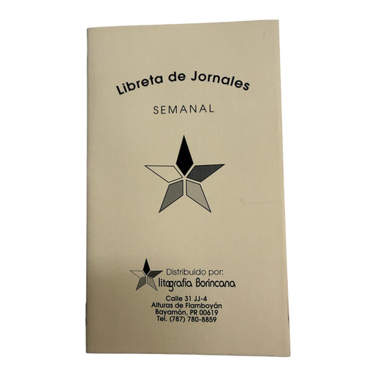 Libreta de Jornales - semanal