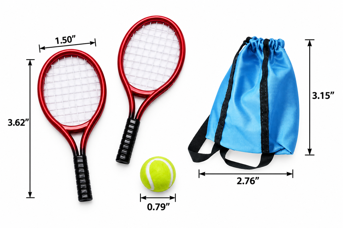 Miniature Tennis Racket Set
