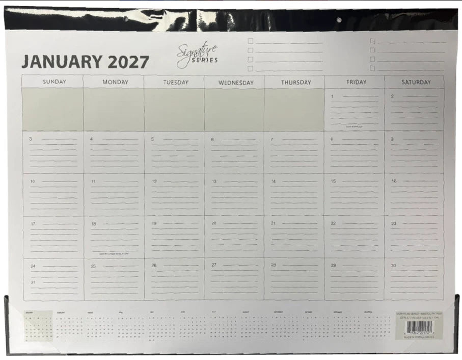 Desk Calendar GRAY 22' x 17"