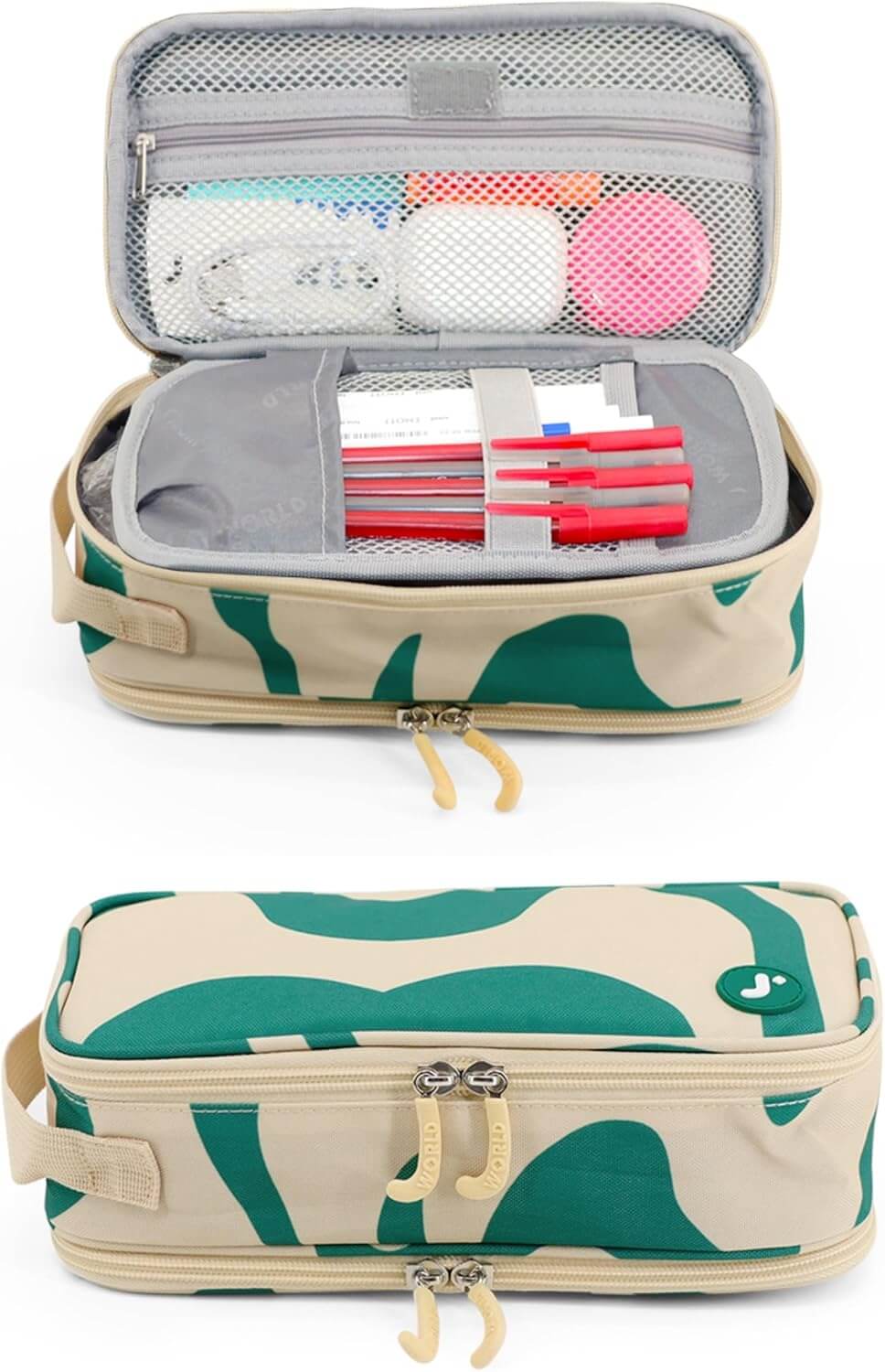 Pencil Case Green Swirl