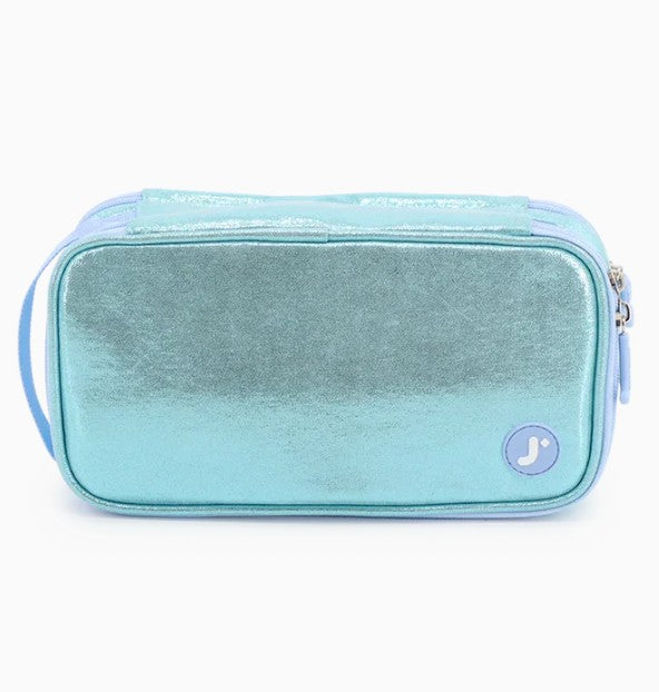 Pencil Case Doodle Metallic Teal