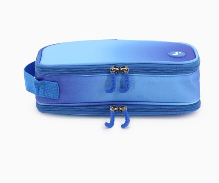 Pencil Case Doodle Blue Gradient