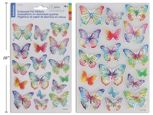 Embossed Foil Stickers Butterflies