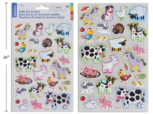 Puffy Foil Stickers Farm