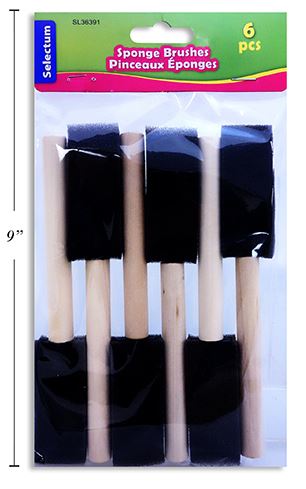 Sponge Brushes 1" (pk-6)