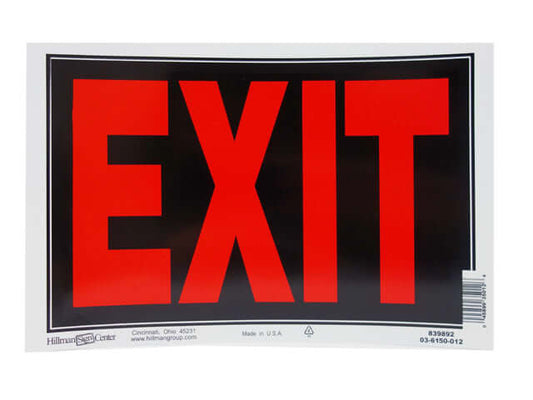 Sign Exit 8x12"