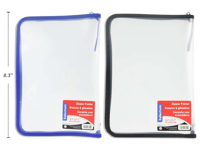 Zipper Folder Plastic Letter Size