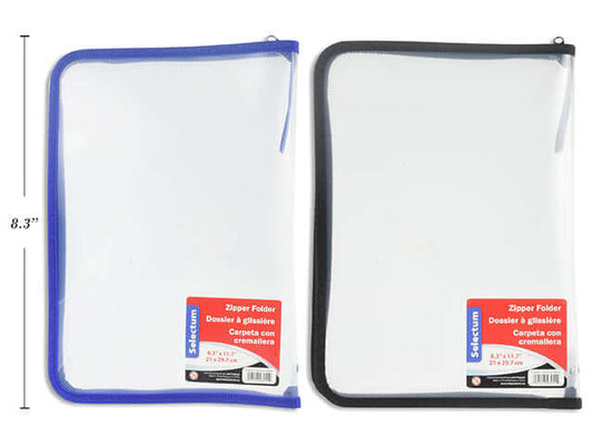 Zipper Folder Plastic Letter Size