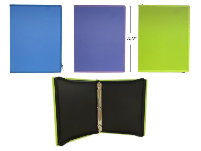 Binder 1" w/zipper Plastic