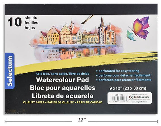 Watercolor Pad 9" x 12"