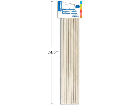 Wooden Dowels (pk-10)