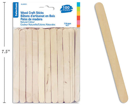 Wood Craft Sticks Natural