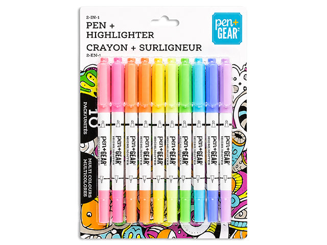 Pen + Highlighters Pastel Colors