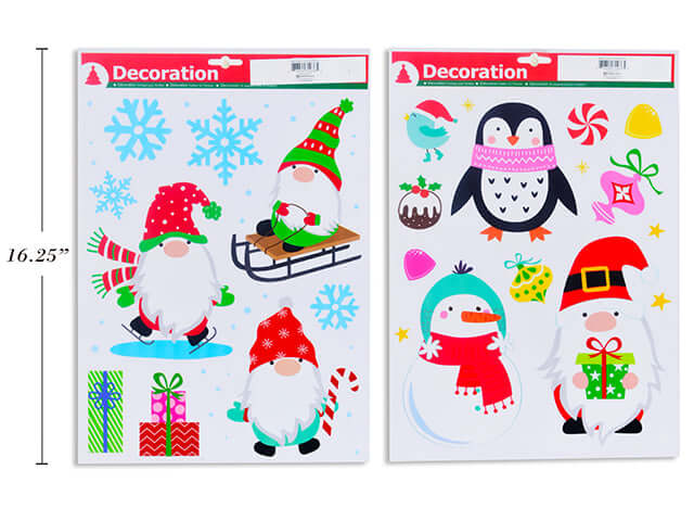 Window Clings Xmas Gnome