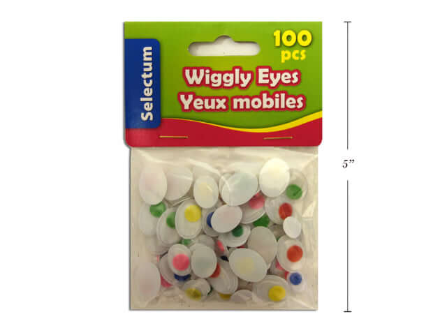 Wiggly Oval Eyes Colors Asst