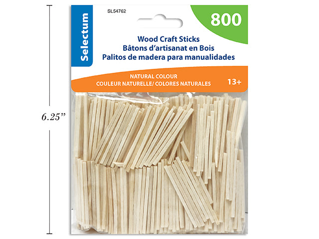 Craft Sticks Match Wood (800-pk)