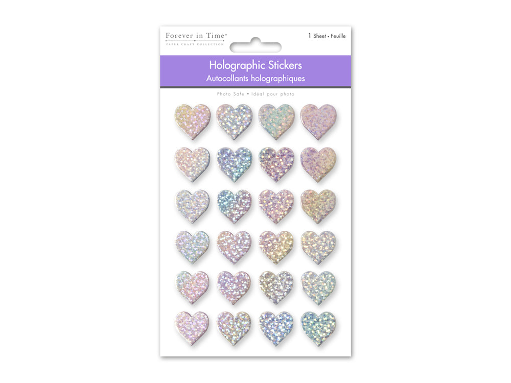 Stickers Holographic Hearts