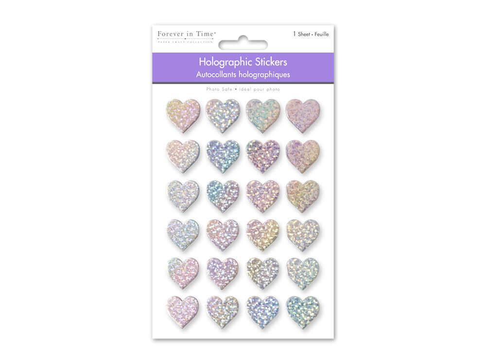 Stickers Holographic Hearts