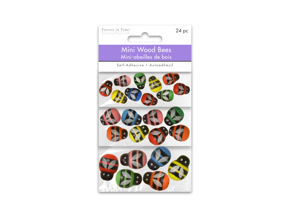 Bees Mini Wood Multi Color