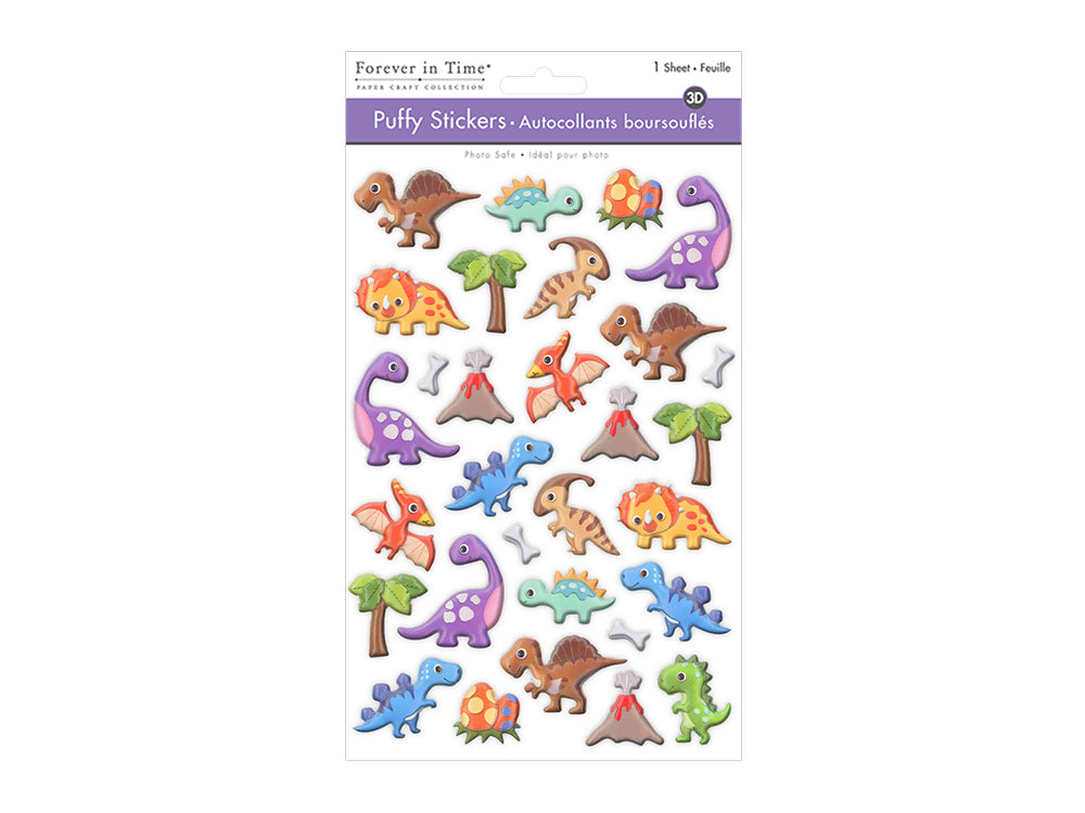 Puffy Stickers Dino