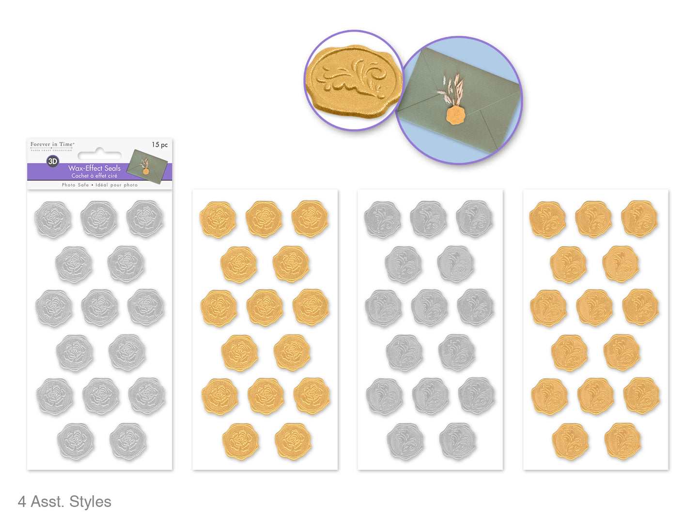 Stickers Wax-Effect Floral