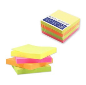 Sticky Notes 3x3" Neon Cube