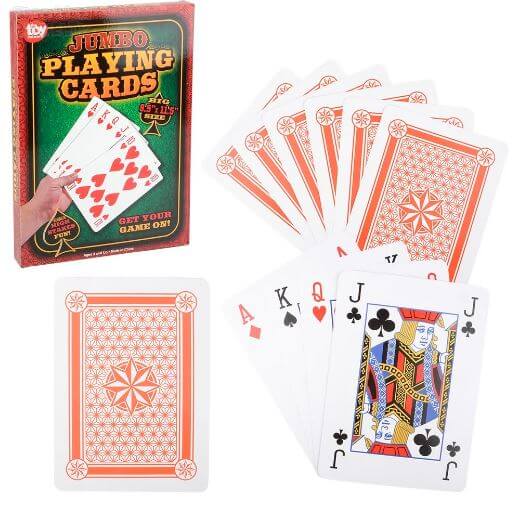 Jumbo Poker Cards 8" x 11"