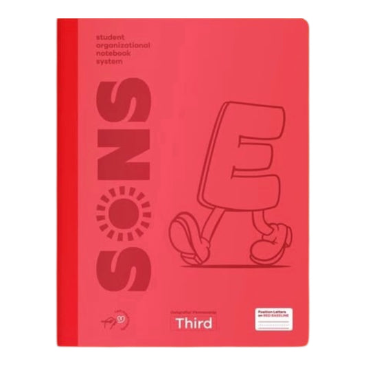 Libreta de escritura third roja Sons- nivel 3