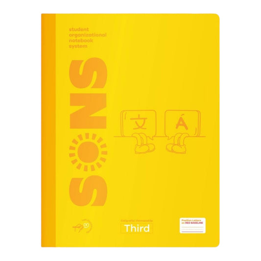 Libreta de escritura third amarilla Sons- nivel 3