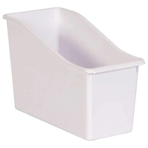 Plastic Book Bin White