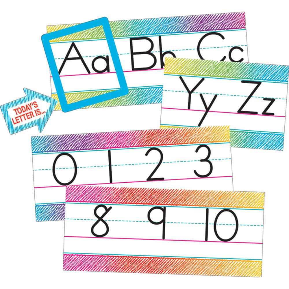 Colorful Scribble Alphabet